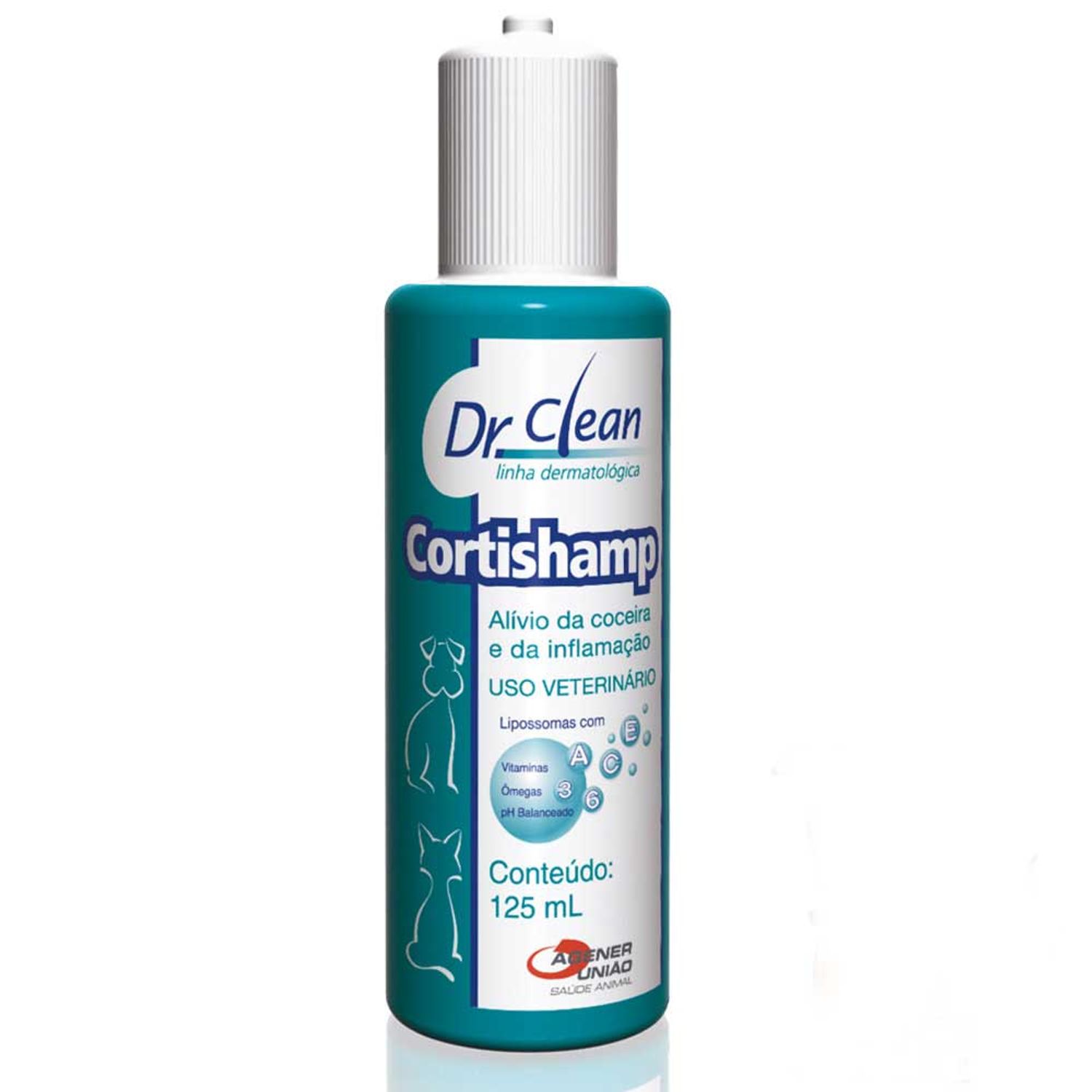 Shampoo Cortishamp Antialérgico Cães e Gatos Agener União 125ml