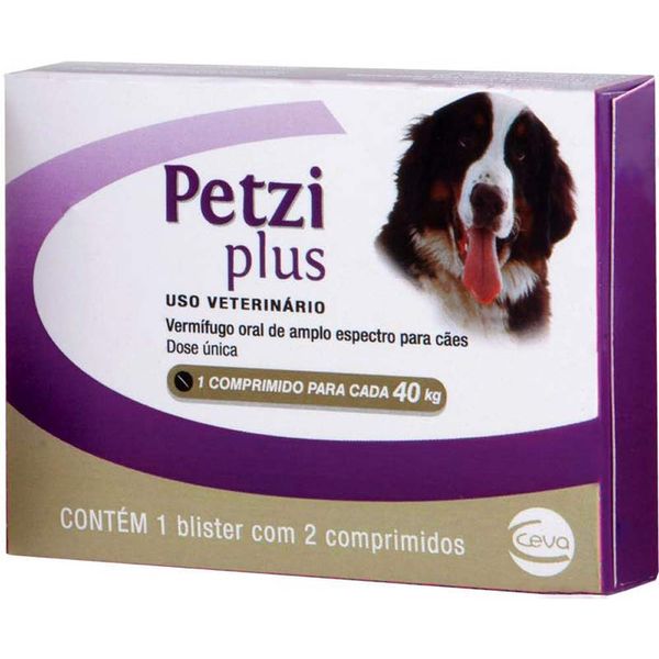 Vermífugo Petzi Plus 2,8g Ceva 2 Comprimidos