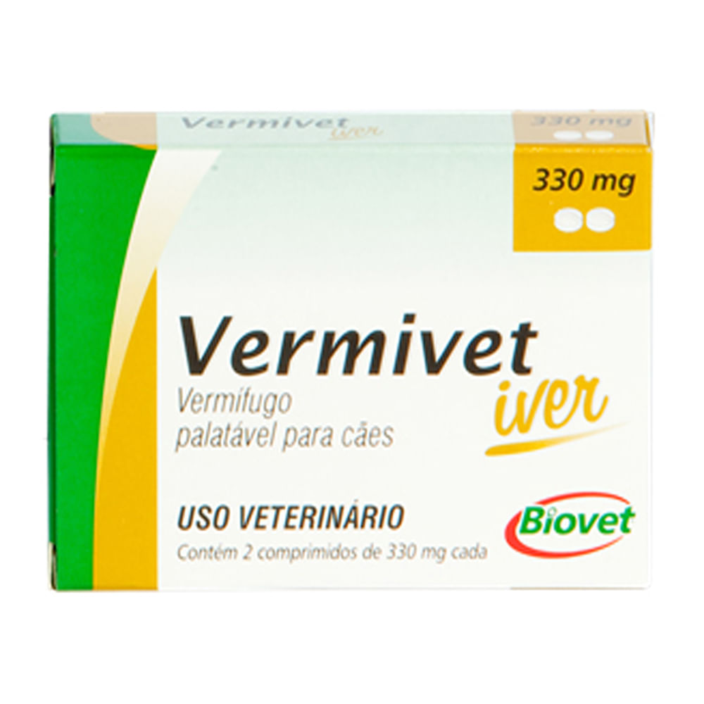 Vermífugo Vermivet Iver 330 mg Biovet