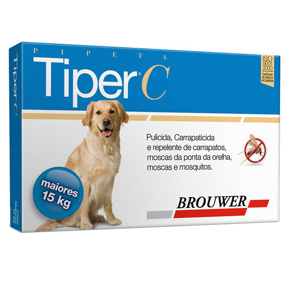 Tiper C para Cães acima 15kg Pipeta Brouwer