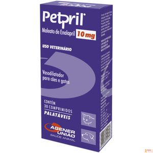 Petpril 10mg Vasodilatador para Cães e Gatos - 30 comprimidos