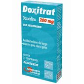 antibiótico doxitrat cães e gatos 200 mg 24 comprimidos