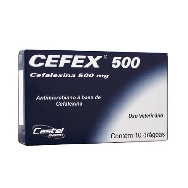 Cefex 500mg Antimicrobiano para Cães 10 drágeas