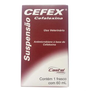 Cefex Suspensão Antimicrobiano para Cães e Gatos - 60 ml