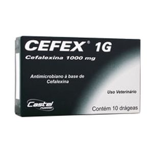 Cefex 1g Antimicrobiano para Cães - 10 drágeas