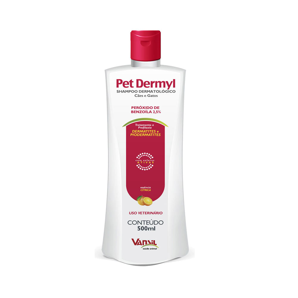 Shampoo Pety Dermyl 500ml Vansil Cobasi