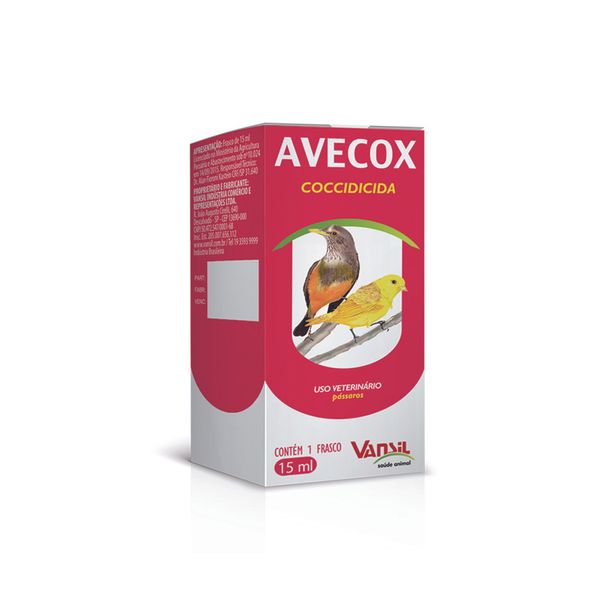 Avecox Coccidicida para Pássaros Vansil 15 ml