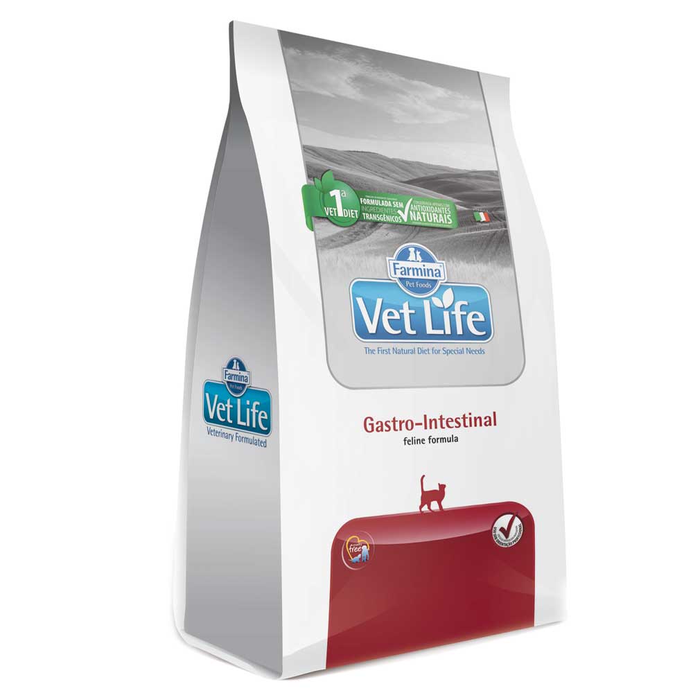 Ração Vet Life Natural Gastrointestinal para Gatos Adultos
