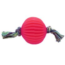 Bola-Borracha-Facetada-com-Corda-Rosa-Art-Injet