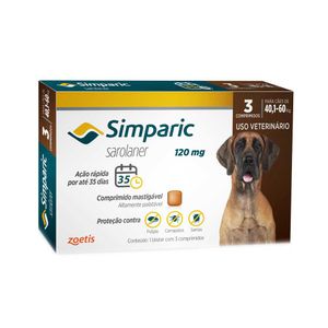 Antipulgas Simparic Cães 120 mg 40,1 a 60 kg é boa?