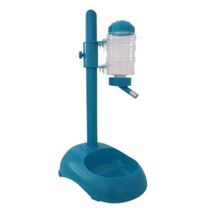 Bebedouro-e-Comedouro-com-Suporte-Azul-Stilber
