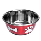 Comedouro Metálico Vermelho Jambo