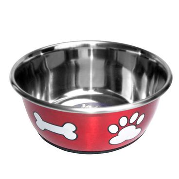 Comedouro Metálico Vermelho Jambo