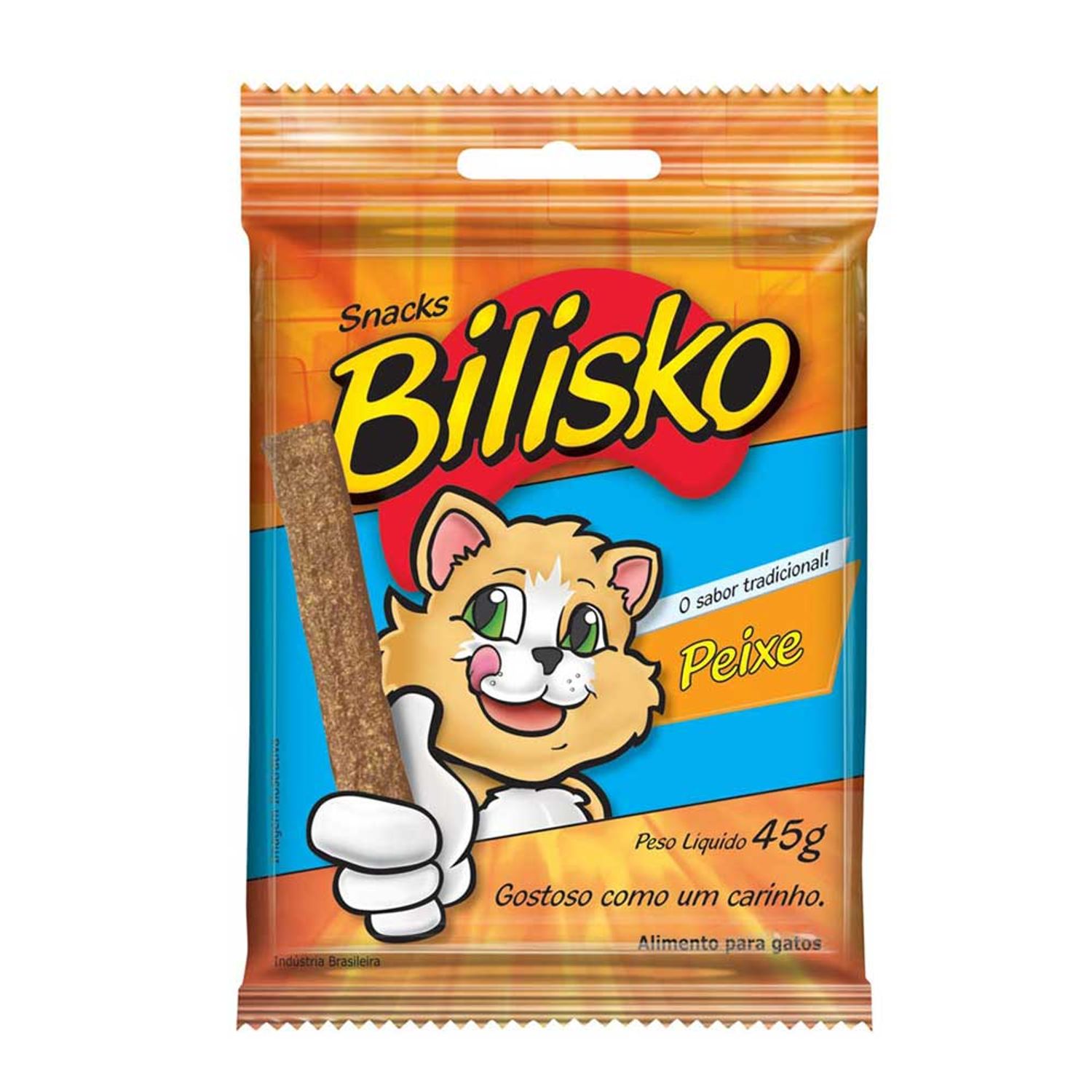 Petisco Bilisko Gato Peixe 45 gramas