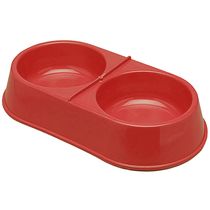 Comedouro-Plastico-Duplo-Grande-Vermelho
