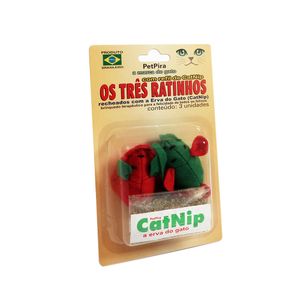 Brinquedo Três Ratinhos com CatNip PetPira – Único