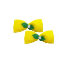 Enfeite-Lacinho-com-Folha-Bichinho-Chic-Amarelo