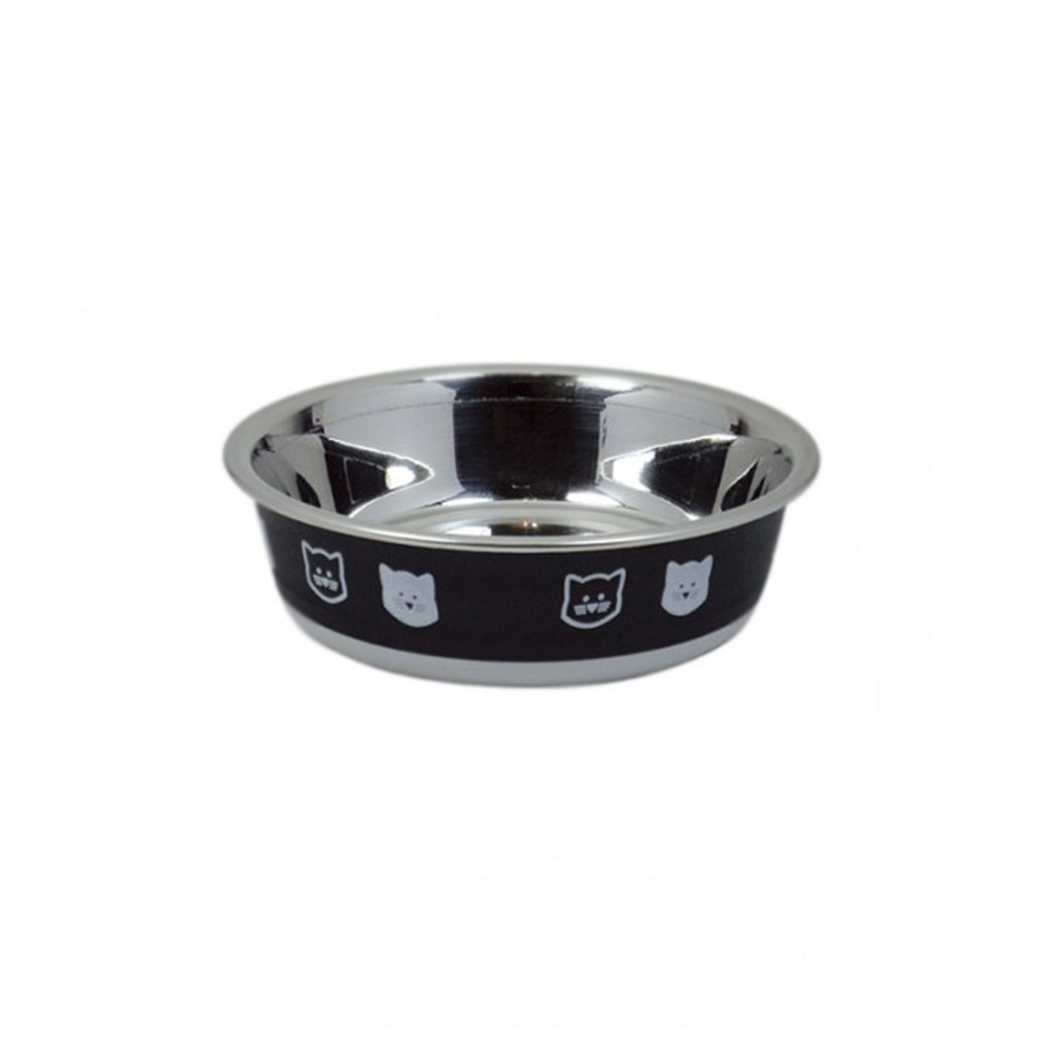 Comedouro Gatos Inox Fusion Preto Jambo