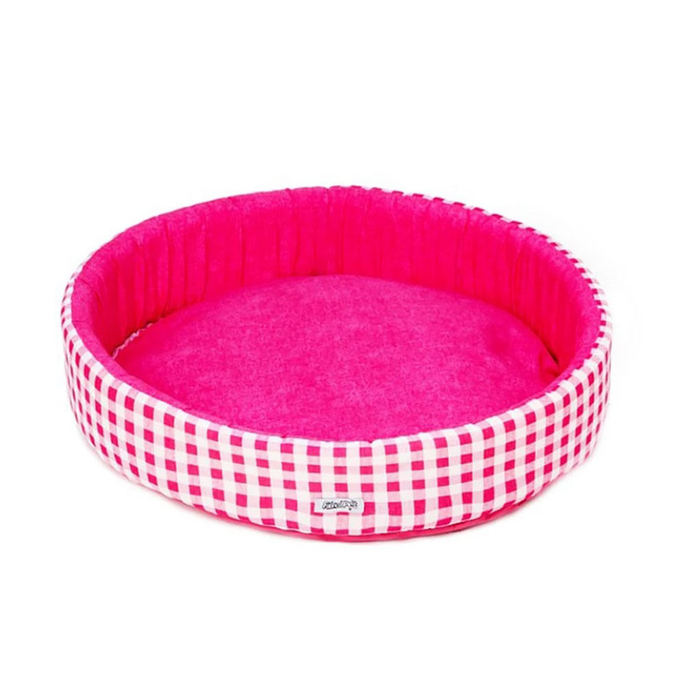 Cama Redonda Fábrica Pet Rosa para Cães e Gatos