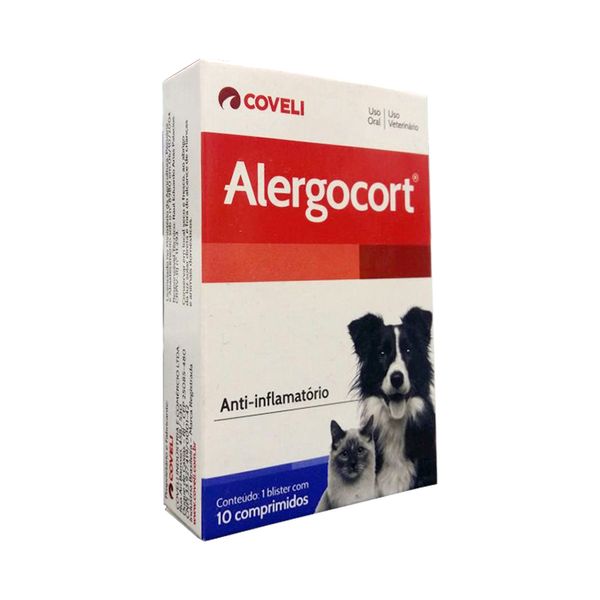 Alergocort Coveli Anti-inflamatório para Cães e Gatos 10 comprimidos
