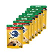 Kit-Alimento-Umido-Pedigree-Carne-ao-Molho-8-unidades