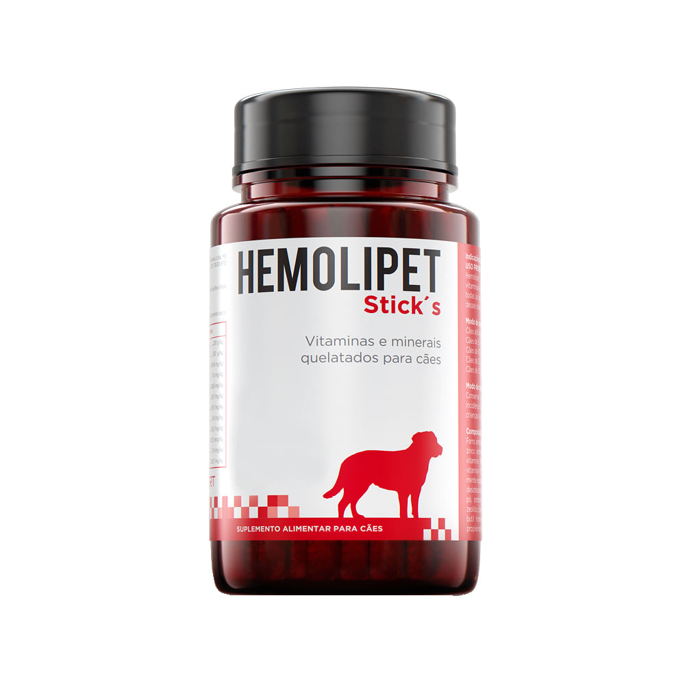 Suplemento Hemolipet Sticks para Cães