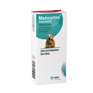 Meticorten 20 mg Prednisona para Cães - 10 comprimidos