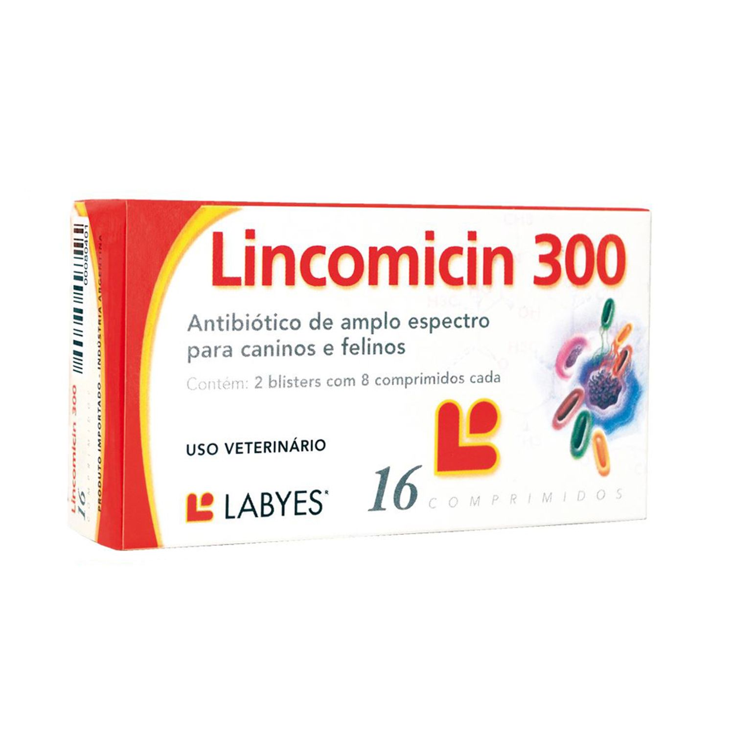 Antibiótico Lincomicin 300 com 16 Comprimidos
