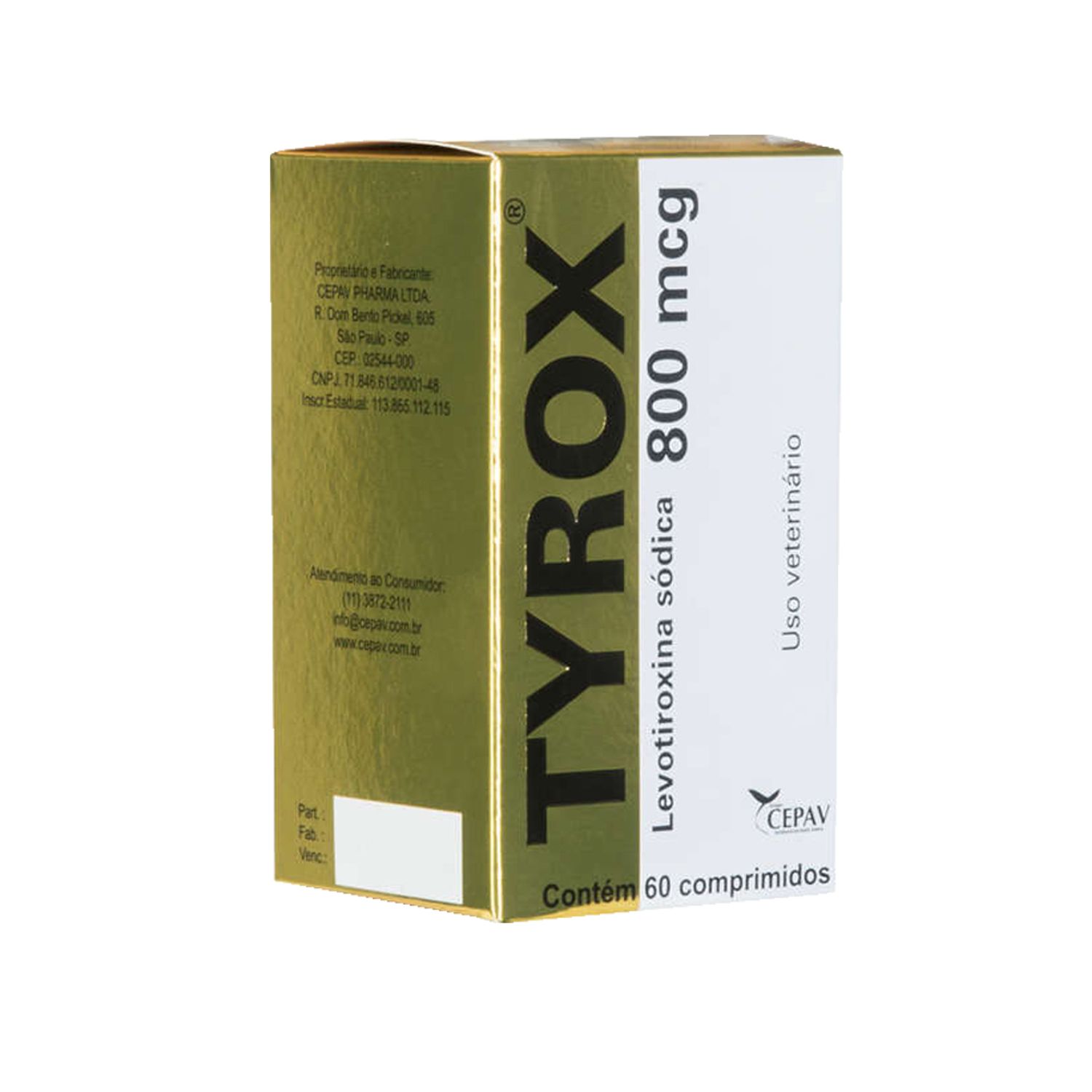 Repositor Hormonal Tyrox 800 mg