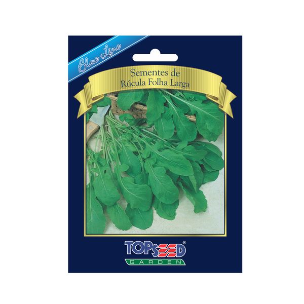 Sementes de Rúcula Folha Larga Blue Line Topseed Garden Único