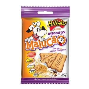 Petisco Biscoito Bilisko Malucão Frango e Cereais - 65 g
