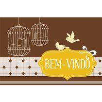 Tapete-Clean-Kasa-Bem-Vindo-Gaiolinhas-Kapazi