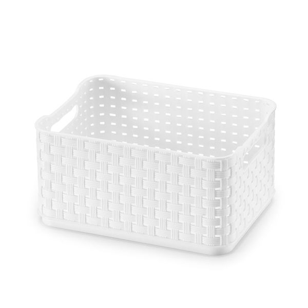 Caixa Organizadora Rattan Branca Arthi 4,5 L