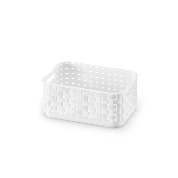 Caixa Organizadora Rattan Branca Arthi 520 ml