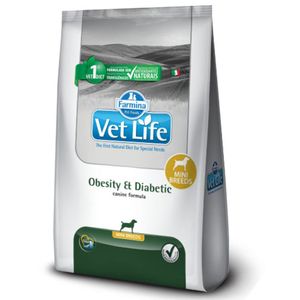 Ração Vet Life Natural Mini Canine Obesity e Diabetic