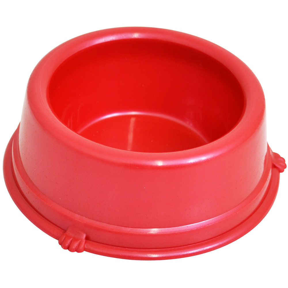 Comedouro Plástico Cães Vermelho Triton Dog