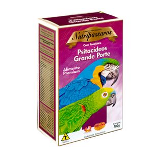 Ração para Psitacídeos de Grande Porte Nutripássaros Premium - 700g
