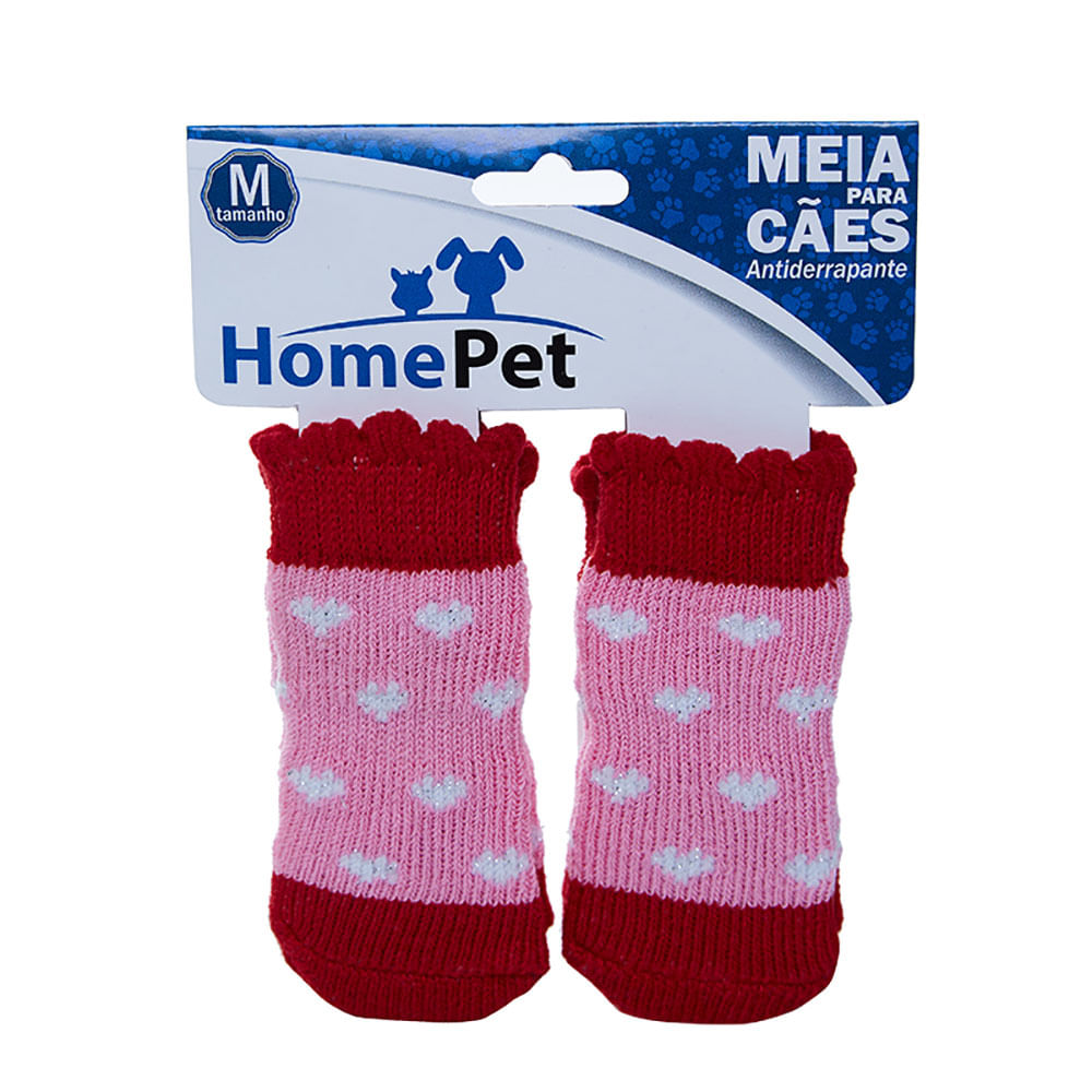 Meia Coração HomePet Rosa