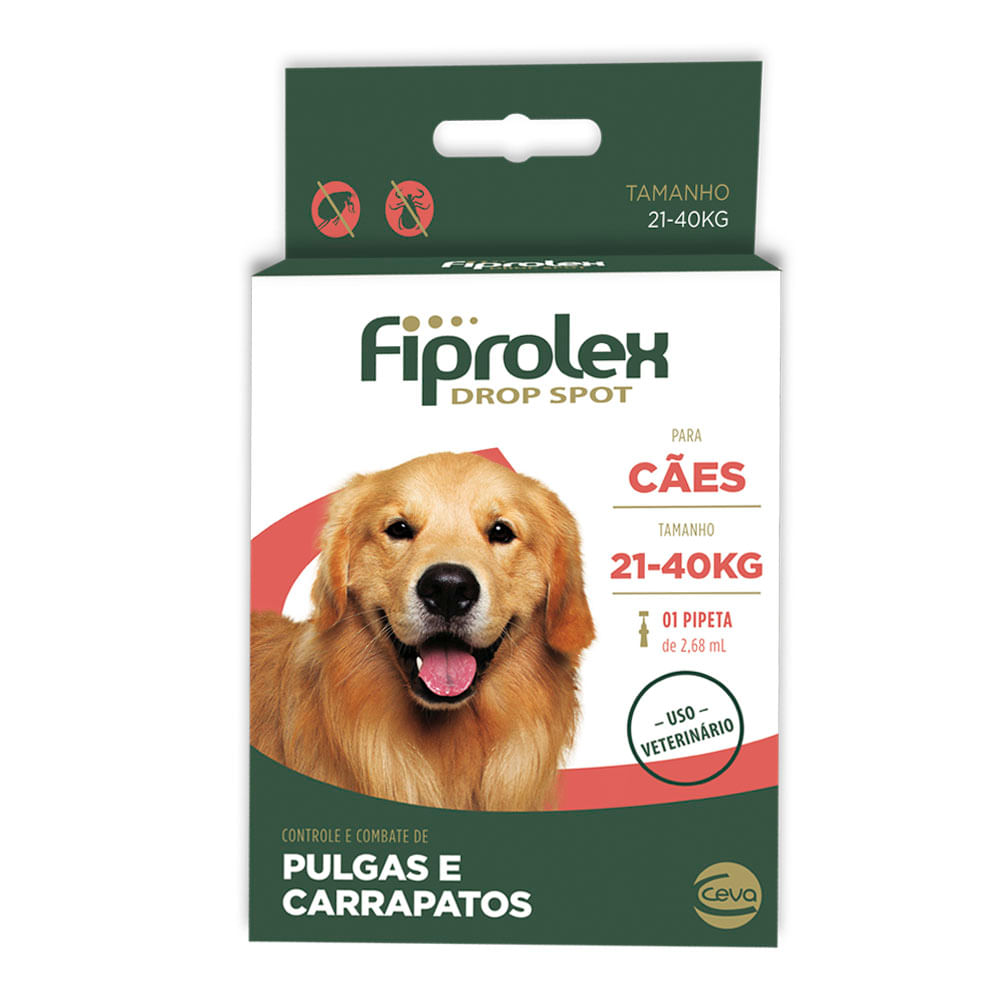 Antipulgas Fiprolex Cães Drop Spot 21 a 40kg