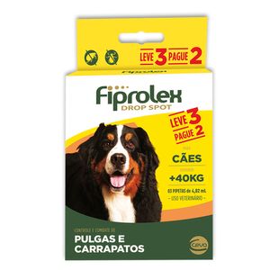 Combo Antipulgas Fiprolex Cães acima de 40kg - Único