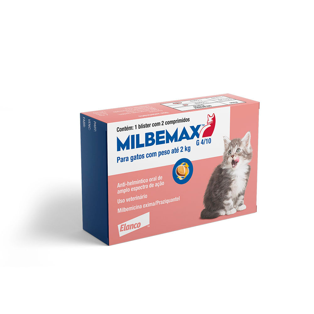 Vermífugo Milbemax G Gatos 0,5 a 2kg