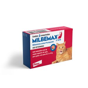 Vermífugo Milbemax G Gatos 2 a 8kg - 2 Comprimidos