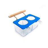 Comedouro com Poleiro 2 Aberturas Animalíssimo