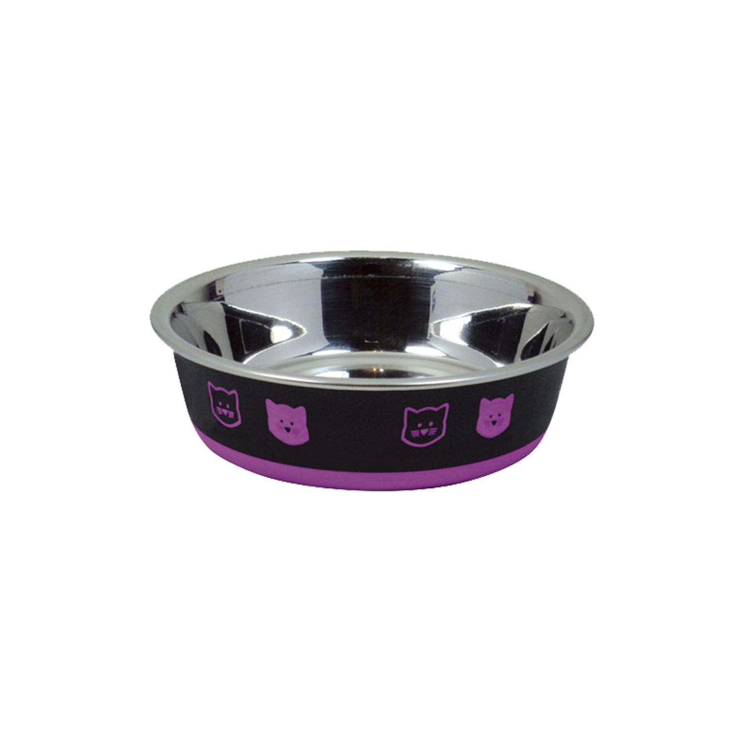 Comedouro Gatos Inox Fusion Rosa Jambo