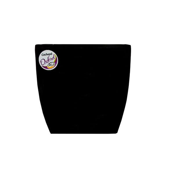 Vaso Oxford Quadrado FG Import Preto 16 cm
