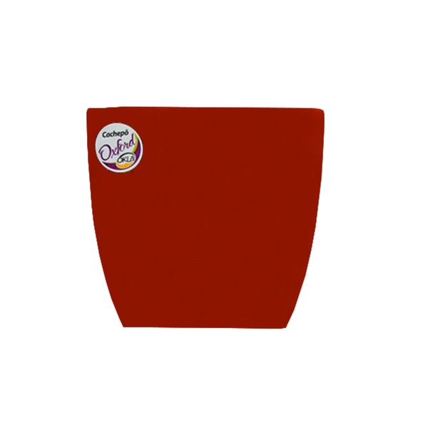 Vaso Oxford Quadrado FG Import Vermelho 20 cm