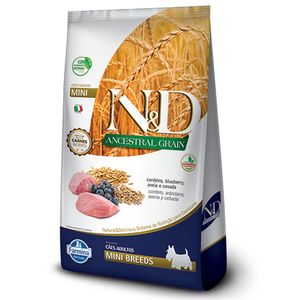 Ração N&D Ancestral Grain Cães Adultos Mini Cordeiro