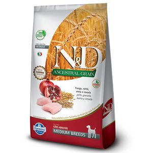 Ração N&D Ancestral Grain Cães Adultos Medium Frango