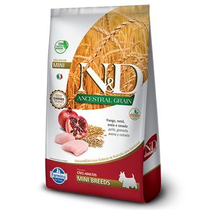Ração N&D Ancestral Grain Cães Adultos Mini Frango