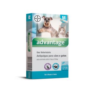 Antipulgas Advantage Cães e Gatos 4 a 10 kg - 1,0 ml